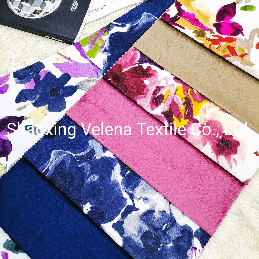 Polyester Holland Jaguar Velvet Fabric New Design Printing Upholstery Sofa Fabric